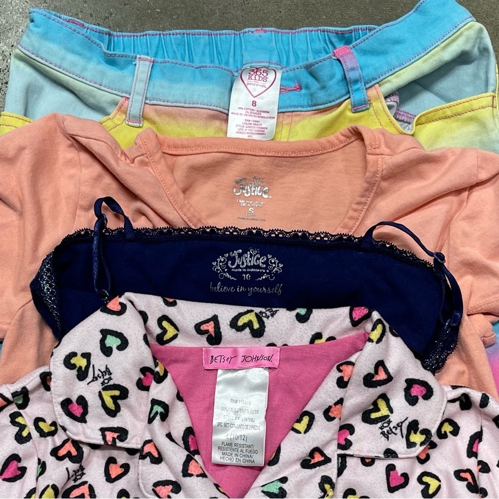 Girls Clothing Lot Justice Wonder Nation Betsy Johnson Leggings Tops - Picture 4 of 7